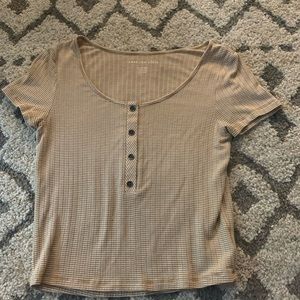 American Eagle orange striped crop top